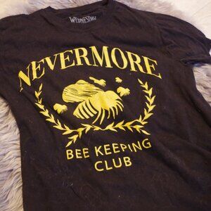 Wednesday Black T-Shirt Nevermore Bee Keeping Club